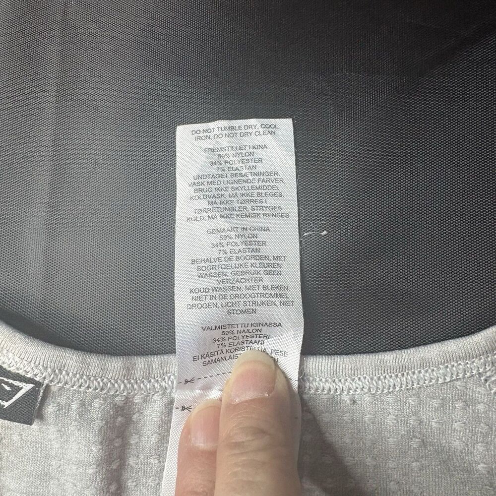 Gymshark Gray Seamless Long Sleeve Crop Athletic Top S - Picture 4 of 9